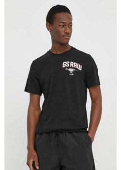 G-Star Raw t-shirt bawełniany męski kolor czarny z nadrukiem ze sklepu ANSWEAR.com w kategorii T-shirty męskie - zdjęcie 170144216
