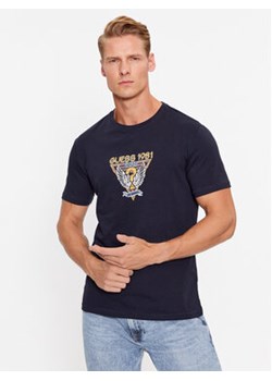 Guess T-Shirt M3BI30 J1314 Granatowy Slim Fit ze sklepu MODIVO w kategorii T-shirty męskie - zdjęcie 170148928