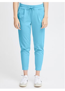 ICHI Spodnie materiałowe 20104757 Niebieski Slim Fit ze sklepu MODIVO w kategorii Spodnie damskie - zdjęcie 170148937