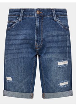INDICODE Szorty jeansowe Kaden Holes 70-104 Niebieski Regular Fit ze sklepu MODIVO w kategorii Spodenki męskie - zdjęcie 170149226