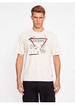 Guess T-Shirt M3BI87 KBDL0 Écru Regular Fit ze sklepu MODIVO w kategorii T-shirty męskie - zdjęcie 170149269