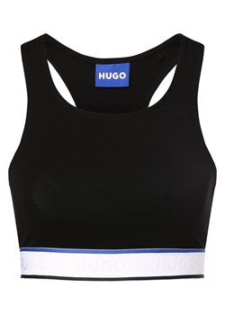 HUGO BLUE Top damski - Dasuse_B Kobiety Bawełna czarny jednolity ze sklepu vangraaf w kategorii Bluzki damskie - zdjęcie 170150898