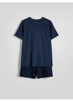 Reserved - Dwuczęściowa piżama - granatowy ze sklepu Reserved w kategorii Piżamy męskie - zdjęcie 170151799