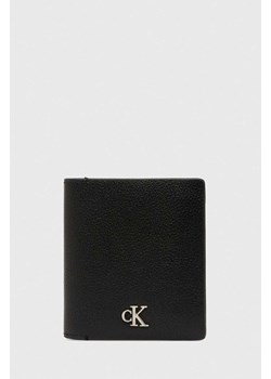 Calvin Klein Jeans portfel skórzany męski kolor czarny ze sklepu ANSWEAR.com w kategorii Portfele męskie - zdjęcie 170152247