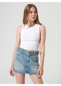 Sinsay - Spódnica jeansowa mini - niebieski ze sklepu Sinsay w kategorii Spódnice - zdjęcie 170152768