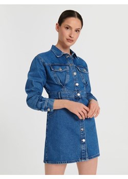 Sinsay - Sukienka mini jeansowa - niebieski ze sklepu Sinsay w kategorii Sukienki - zdjęcie 170152867