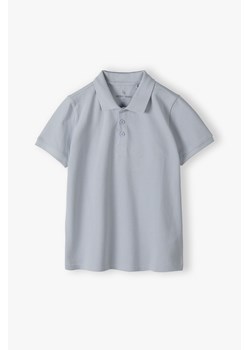 T-shirt chłopięcy z kołnierzykiem polo - niebieski - Lincoln&Sharks ze sklepu 5.10.15 w kategorii T-shirty chłopięce - zdjęcie 170154437