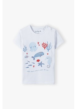 Bawełniany T-shirt dla niemowlaka ze sklepu 5.10.15 w kategorii Koszulki niemowlęce - zdjęcie 170154515