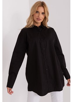 Długa koszula z zapięciem na guziki czarna ze sklepu 5.10.15 w kategorii Koszule damskie - zdjęcie 170154639