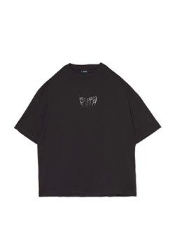 Cropp - Czarna koszulka z nadrukiem - czarny ze sklepu Cropp w kategorii T-shirty męskie - zdjęcie 170155098