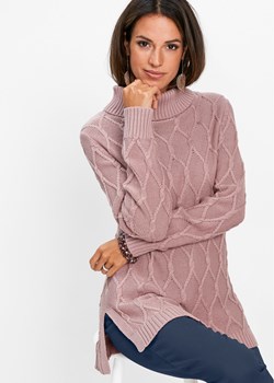 Sweter dzianinowy w warkocze ze sklepu bonprix w kategorii Swetry damskie - zdjęcie 170165317