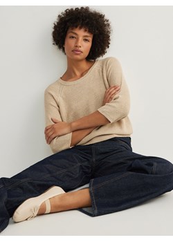 Reserved - Gładki sweter - beżowy ze sklepu Reserved w kategorii Bluzki damskie - zdjęcie 170170427