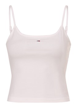 Tommy Jeans Top damski Kobiety Bawełna biały jednolity ze sklepu vangraaf w kategorii Bluzki damskie - zdjęcie 170170797