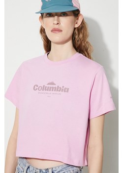 Columbia t-shirt bawełniany North Cascades kolor różowy 1930051 ze sklepu ANSWEAR.com w kategorii Bluzki damskie - zdjęcie 170171326