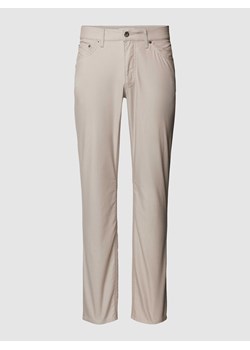 Spodnie materiałowe o kroju regular fit z fakturowanym wzorem model ‘Chuck’ ze sklepu Peek&Cloppenburg  w kategorii Spodnie męskie - zdjęcie 170174476