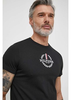Tommy Hilfiger t-shirt bawełniany męski kolor czarny z nadrukiem MW0MW34388 ze sklepu ANSWEAR.com w kategorii T-shirty męskie - zdjęcie 170176097