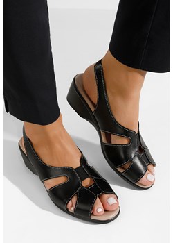 Czarne sandały damskie Laurella ze sklepu Zapatos w kategorii Sandały damskie - zdjęcie 170176538