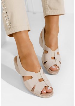 Beżowe sandały damskie Laurella ze sklepu Zapatos w kategorii Sandały damskie - zdjęcie 170176539
