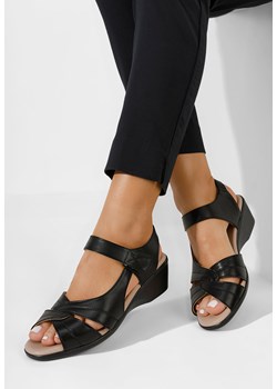 Czarne sandały damskie Makeda ze sklepu Zapatos w kategorii Sandały damskie - zdjęcie 170176546