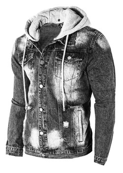 Przejściowa kurtka jeansowa MJ547 czarna ze sklepu Risardi w kategorii Kurtki męskie - zdjęcie 170181507