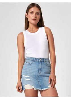 Sinsay - Spódnica jeansowa mini - niebieski ze sklepu Sinsay w kategorii Spódnice - zdjęcie 170182676