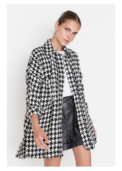 trendyol Płaszcz przejściowy w kolorze czarno-białym ze sklepu Limango Polska w kategorii Płaszcze damskie - zdjęcie 170185455