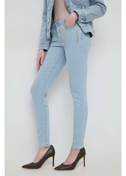Karl Lagerfeld jeansy damskie kolor niebieski ze sklepu ANSWEAR.com w kategorii Jeansy damskie - zdjęcie 170206479