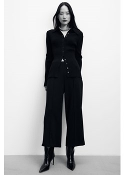 H & M - Spodnie culottes z krepowanego dżerseju - Czarny ze sklepu H&M w kategorii Spodnie damskie - zdjęcie 170209755