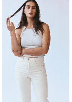 H & M - Slim Straight High Jeans - Biały ze sklepu H&M w kategorii Jeansy damskie - zdjęcie 170209847