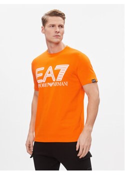 EA7 Emporio Armani T-Shirt 3DPT37 PJMUZ 1666 Pomarańczowy Regular Fit ze sklepu MODIVO w kategorii T-shirty męskie - zdjęcie 170211055