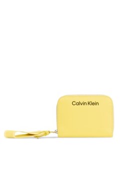 Calvin Klein Duży Portfel Damski Gracie K60K611688 Żółty ze sklepu MODIVO w kategorii Portfele damskie - zdjęcie 170211908