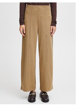 ICHI Spodnie materiałowe 20115719 Brązowy Relaxed Fit ze sklepu MODIVO w kategorii Spodnie damskie - zdjęcie 170212097