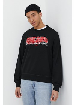 Diesel bluza męska kolor czarny z nadrukiem ze sklepu ANSWEAR.com w kategorii Bluzy męskie - zdjęcie 170215699