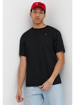 Diesel t-shirt bawełniany męski kolor czarny gładki ze sklepu ANSWEAR.com w kategorii T-shirty męskie - zdjęcie 170215966