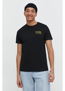 Diesel t-shirt bawełniany męski kolor czarny z nadrukiem ze sklepu ANSWEAR.com w kategorii T-shirty męskie - zdjęcie 170216016