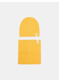 Sinsay - Komplet: czapka i komin - żółty ze sklepu Sinsay w kategorii Czapki dziecięce - zdjęcie 170217366