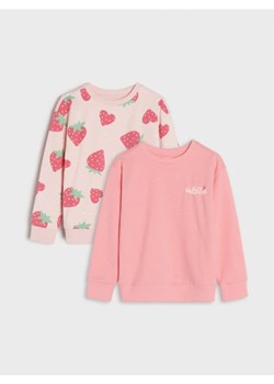 Sinsay - Bluzy 2 pack - różowy ze sklepu Sinsay w kategorii Bluzy dziewczęce - zdjęcie 170217385