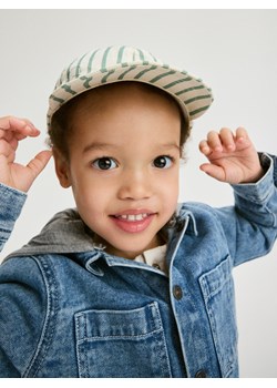 Reserved - Bawełniana czapka z daszkiem - złamana biel ze sklepu Reserved w kategorii Czapki dziecięce - zdjęcie 170219636