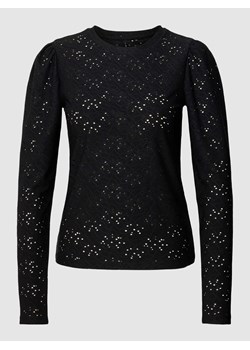 Bluzka z długim rękawem i ażurowym wzorem model ‘SMILLA’ ze sklepu Peek&Cloppenburg  w kategorii Bluzki damskie - zdjęcie 170220319