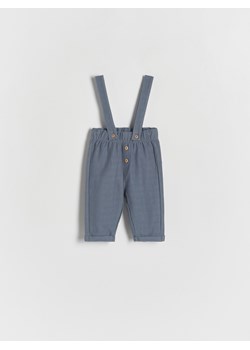 Reserved - Spodnie z szelkami - granatowy ze sklepu Reserved w kategorii Spodnie i półśpiochy - zdjęcie 170221145