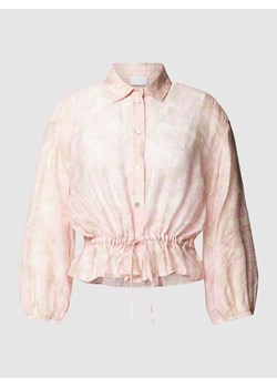 Bluzka koszulowa ze ściągaczem w talii ze sklepu Peek&Cloppenburg  w kategorii Koszule damskie - zdjęcie 170221908