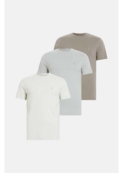 AllSaints t-shirt bawełniany BRACE SS CREW 3-pack męski kolor beżowy gładki ze sklepu ANSWEAR.com w kategorii T-shirty męskie - zdjęcie 170222518