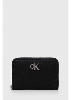 Calvin Klein Jeans portfel damski kolor czarny ze sklepu ANSWEAR.com w kategorii Portfele damskie - zdjęcie 170222876
