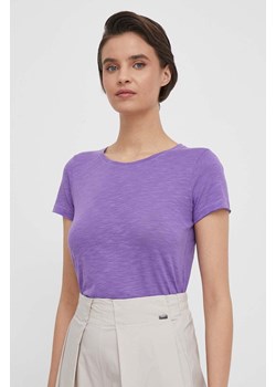 Sisley t-shirt damski kolor fioletowy ze sklepu ANSWEAR.com w kategorii Bluzki damskie - zdjęcie 170223059
