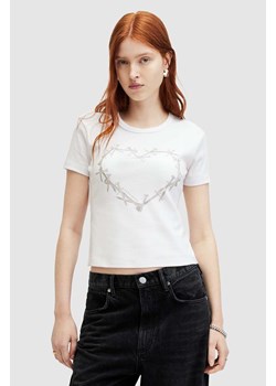 AllSaints t-shirt bawełniany PERTA damski kolor biały ze sklepu ANSWEAR.com w kategorii Bluzki damskie - zdjęcie 170223086