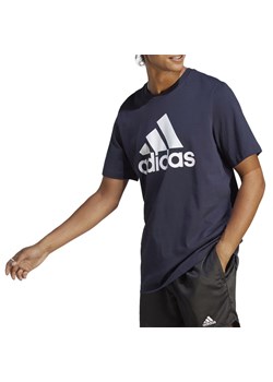 Koszulka adidas Essentials Single Jersey Big Logo IC9348 - granatowa ze sklepu streetstyle24.pl w kategorii T-shirty męskie - zdjęcie 170225085