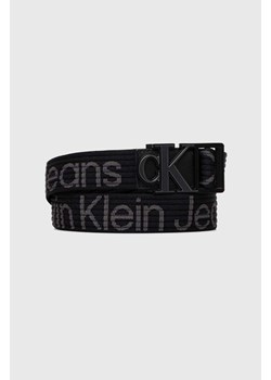 Calvin Klein Jeans pasek męski kolor czarny ze sklepu ANSWEAR.com w kategorii Paski męskie - zdjęcie 170226058
