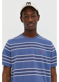 Levi&apos;s t-shirt bawełniany męski kolor niebieski gładki ze sklepu ANSWEAR.com w kategorii T-shirty męskie - zdjęcie 170226096