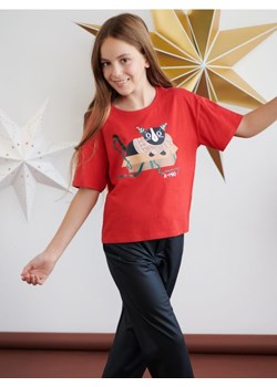 Sinsay - Koszulka z nadrukiem - czerwony ze sklepu Sinsay w kategorii Bluzki dziewczęce - zdjęcie 170227089