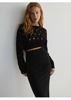 Reserved - Dopasowana spódnica midi - czarny ze sklepu Reserved w kategorii Spódnice - zdjęcie 170230106